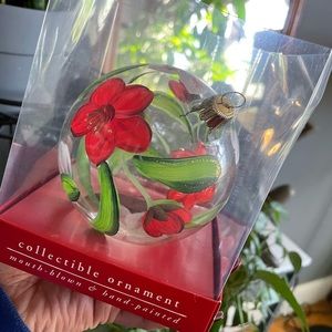 Blown and Hand Painted Christmas Ornament